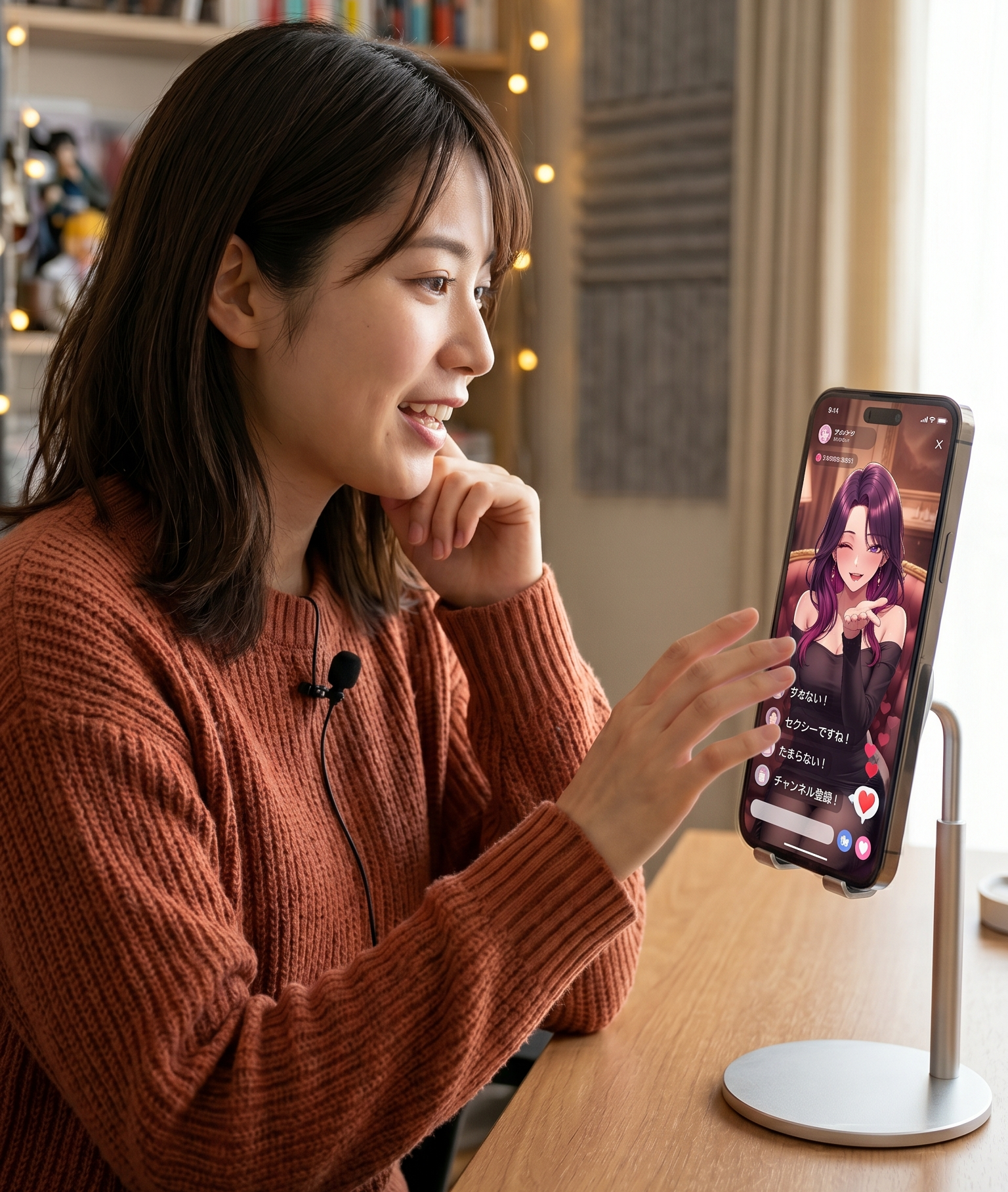 幻想的なアバターを纏って配信するVライバーのイメージ